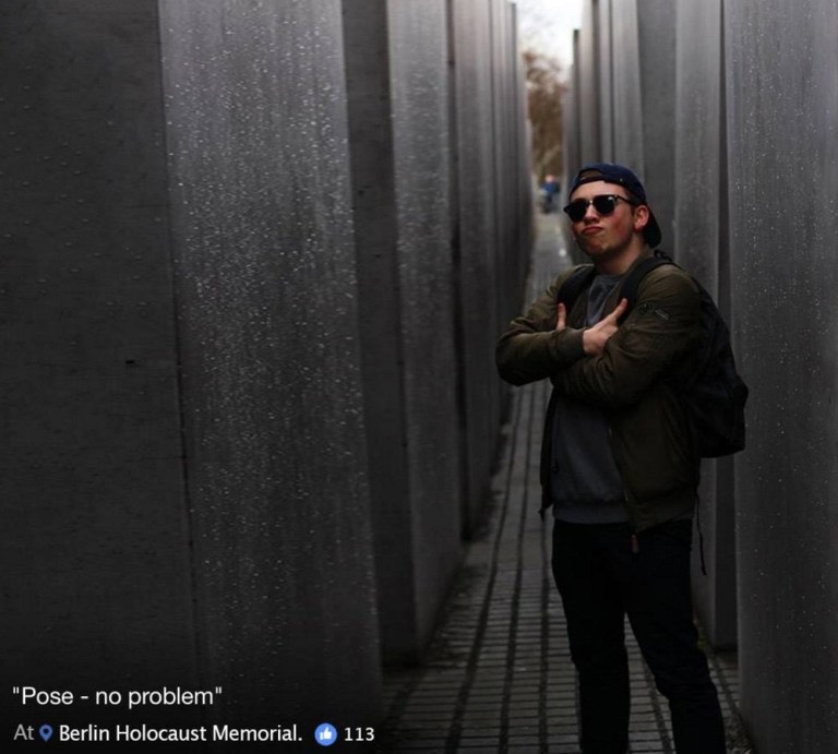 Powerful website shows why it s Holocaust selfies are so disrespectful Credit Shahak Shapira (8)
